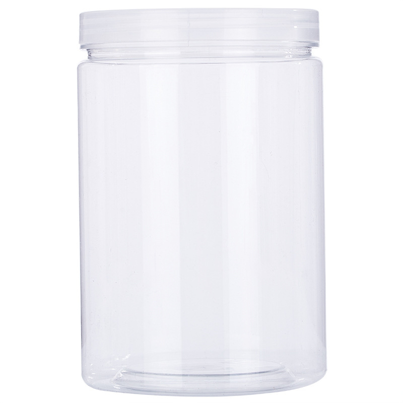 8510 botella de plástico envasado de alimentos para mascotas frasco sellado de frutas secas galleta miel sanqi polvo transparente frasco de almacenamiento en stock