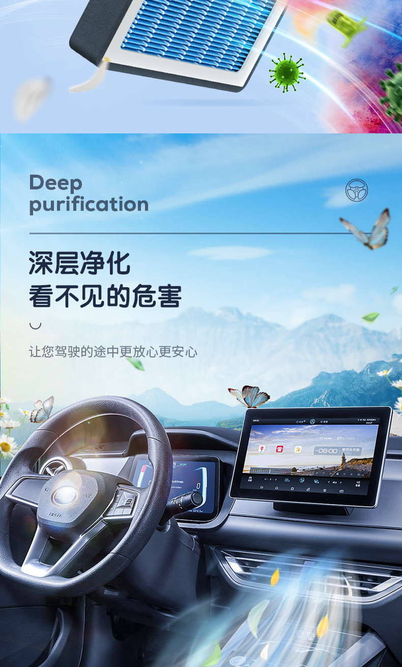 Aromatherapy air conditioning filter, compatible with Volkswagen Magotan air filters and original B8/B7 car activated carbon filters