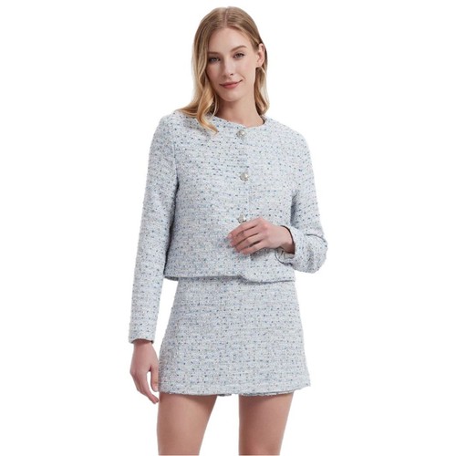 Clearance sale European and American style fashion texture set spring and autumn small fragrance wind suit coat + A word skirt pants 