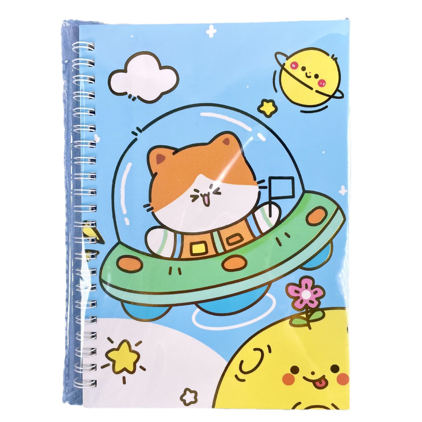 Espacio perro conejo cuaderno A5 bobina libro de dibujos animados Libreta de buena calidad ejercicio libro nuevo libro de una sola línea al por mayor