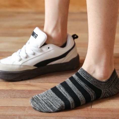 Socks Summer Thin Men's Boat Socks Striped Casual Easiest for Match Breathable Cotton Socks Thin Low-Cut Shallow Mouth Men's Socks