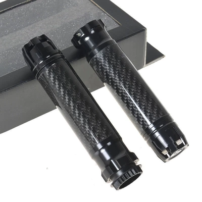 Wholesale motorcycle carbon fiber handle modified Huanglong carbon fiber handle cover off-road sports car throttle handle rubber cover (Motorcycle Handle Cover) - 1-227-carbon-fiber-handle-glue-black