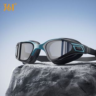 361 Swimming Goggles Waterproof and Anti-Fog High-Definition Men's Adult Mid-Frame Professional Swimming Goggles Diving Equipment Women's Swimming Cap Set
