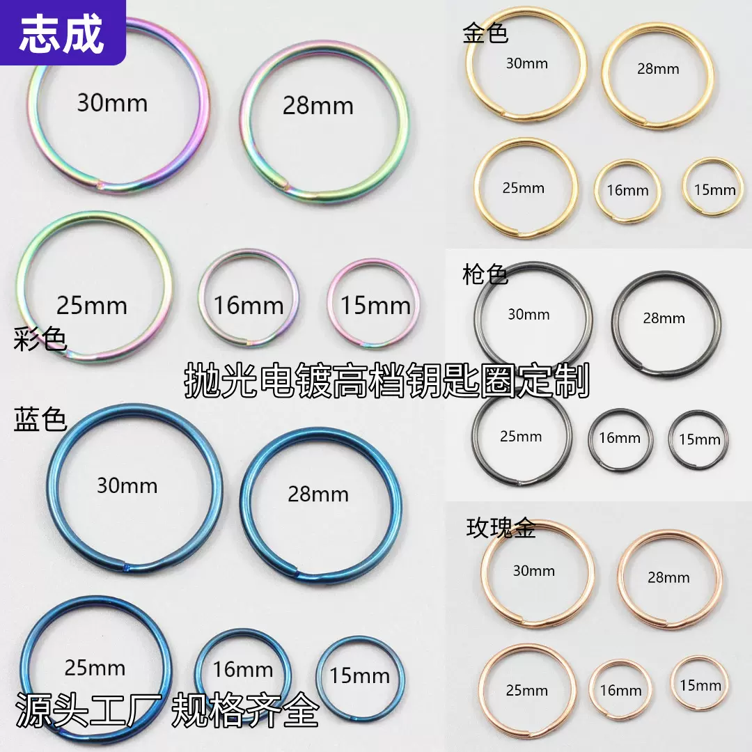 工厂跨境批发万圣节不锈钢钥匙扣定制电镀烤漆彩色金属钥匙圈挂件
