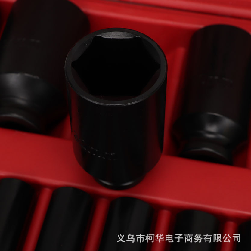 气动风炮套筒25件套汽修工具组合套装铬钼钢发黑