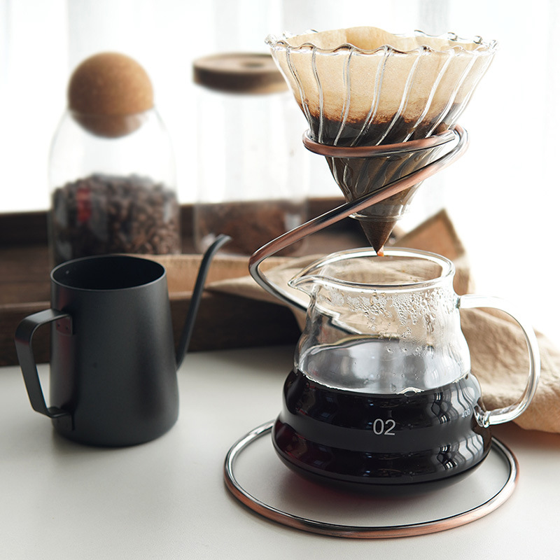 Coffee filter holder, coffee pour-over stand, serpentine filter holder, coffee brewing equipment filter stand