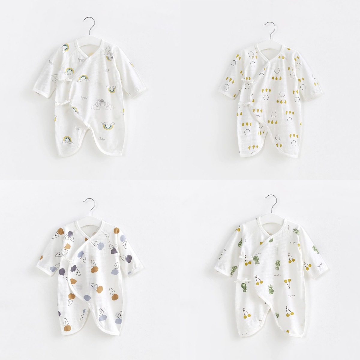 Ropa de bebé recién nacido primavera y otoño verano monje de manga larga verano Delgado aire acondicionado mameluco hombres y mujeres mono de bebé recién nacido