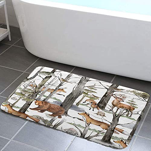 Alfombra de baño retro estadounidense transfronteriza absorción de agua de alta calidad alfombra de franela alfombra de suelo de ducha antisucia