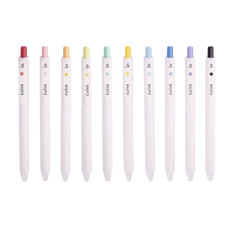 Rollerball pen, set for students, simple and elegant design, 10 colors, scheduler