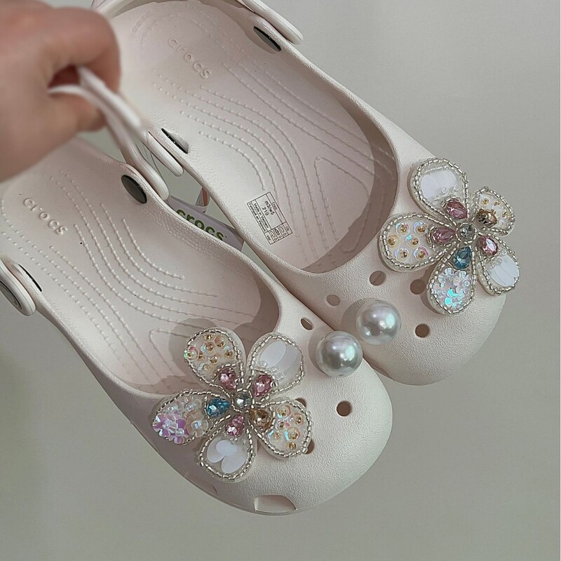 Shoe Buckle Finished Product Pearl Ballet Shoe Clogs DIY Shoe Decoration Accessories High-End Decorative Buckle Cross-Border Hot Sale