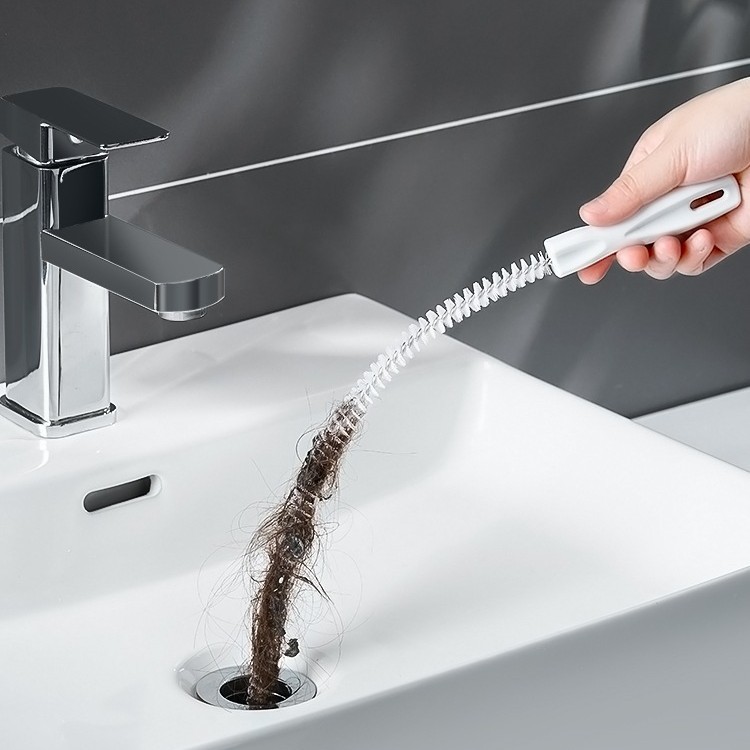 日本下水道疏通神器管道清洁棒地漏头发毛发洗手池防堵专用工铁名