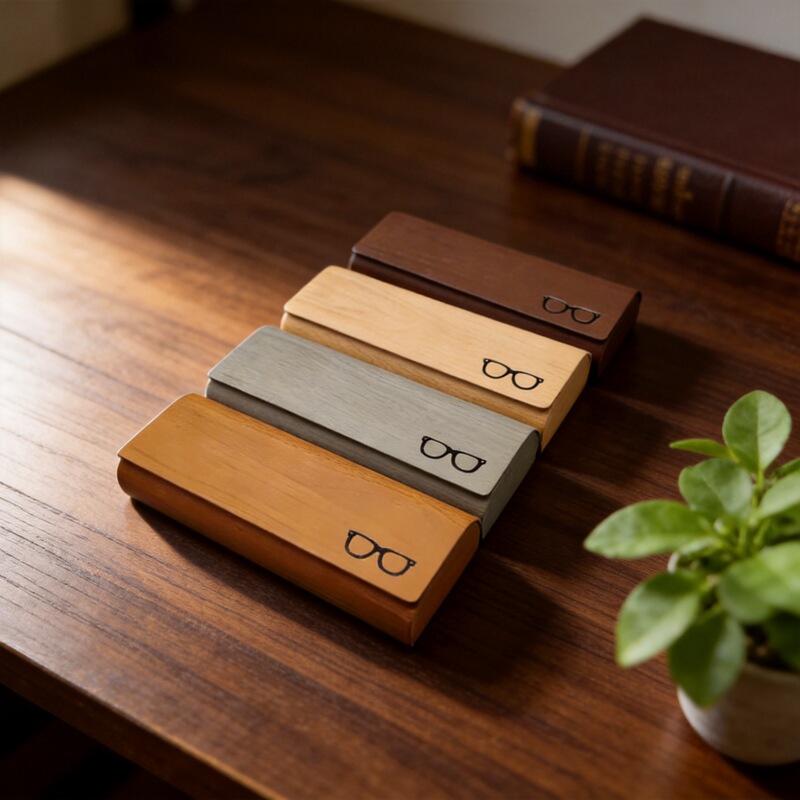 Wood Grain Glasses Case, Pressure-Resistant, High-End Sunglasses Case, Handmade Glasses Case, Custom Glasses Case, Can Be Printed with Text