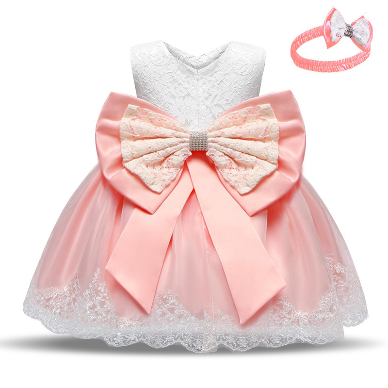 Wishアマゾン人気赤ちゃんプリンセススカート歳ドレス蝶結びレースワンピースbaby dresses|undefined