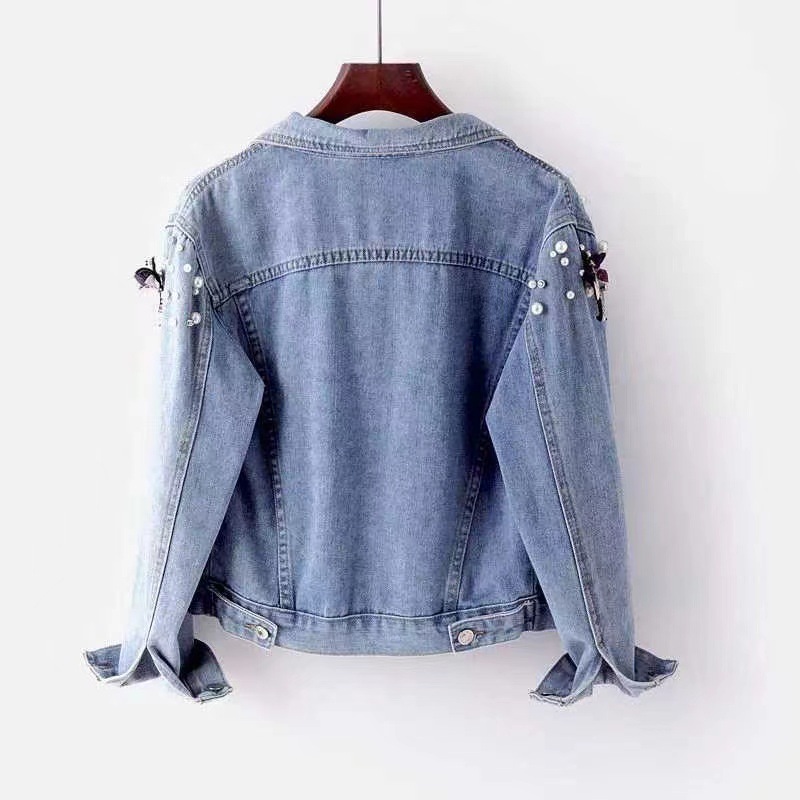 Dameskleding 2024 herfst nieuwe mode geborduurde spijkerjas voor dames losse korte temperament veelzijdige jas tops voor dames_voghion.com