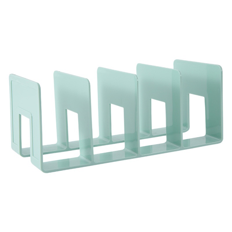 Morandi acrílico soporte de libro de almacenamiento de archivos de escritorio de múltiples capas transparente libro soporte de material de grado alimenticio 4 rejilla soporte de libro