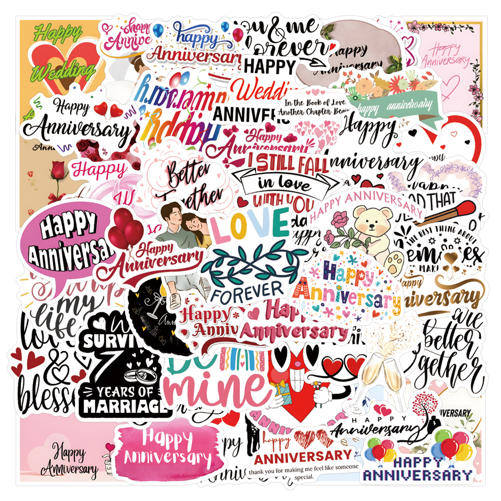 54 Anniversary Anniversary Graffiti Stickers Car Luggage Scooter Stickers Wholesale