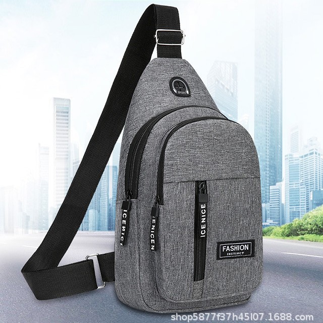 2025 New Chest Bag Men's Fashion Trend Oxford Cloth Shoulder Backpack Korean Style Casual Waterproof Shoulder Crossbody Bag