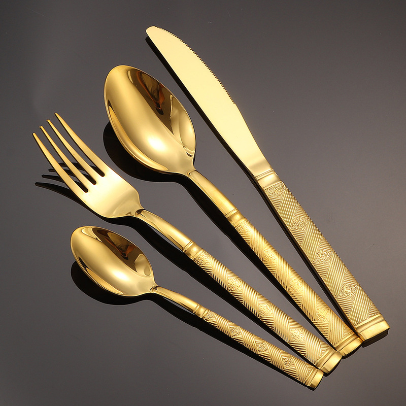 High-End Stainless Steel Western Cutlery Set, Hotel Cutlery, Knife, Fork, Spoon, High-Quality Steak Knife and Fork, Dessert Spoon Wholesale High-End Stainless Steel Western Cutlery Set, Hotel Cutlery, Knife, Fork, Spoon, High-Quality Steak Knife and Fork, Dessert Spoon Wholesale