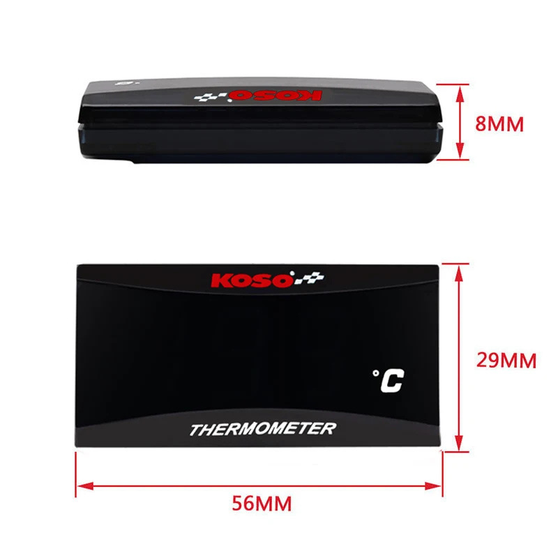 Motorcycle Universal Koso Water Temperature Gauge Waterproof Instrument Modification Parts Celsius Temperature Lcd Display Instrument Parts