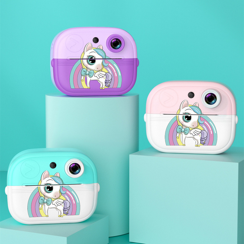 Cross-border New Q9S Cartoon Unicorn HD Camera Children Thermal Printing Digital Camera Cross-border New Q9S Cartoon Unicorn HD Camera Children Thermal Printing Digital Camera