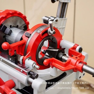 New Model Shanghai Industrial Threading Machine 2inch 2inch Semi 3inch 4inch Pipe Cutting and Threading Machine High Power High Speed Machine Original Genuine