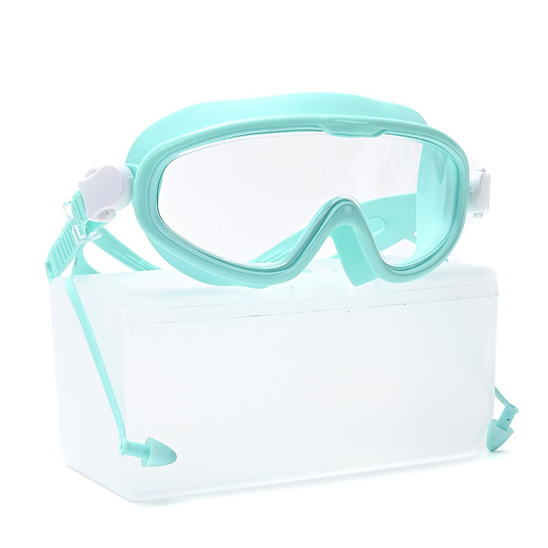 泳鏡成人款防水防霧高清男女平光游泳鏡大框游泳用品眼鏡裝備批發