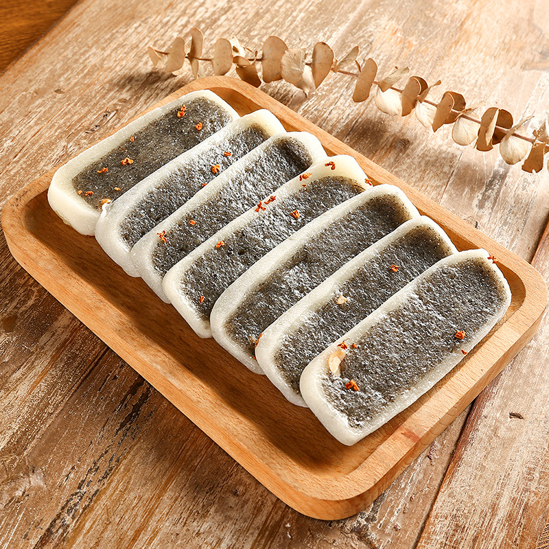 Black Sesame Soft Rice Cake, Wenzhou Specialty, Traditional Old-Style Handmade Snack, Ready-to-Eat Zero Food Snack, Authentic