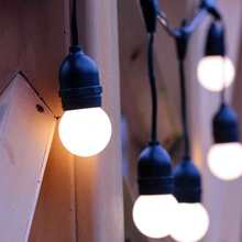 灯笼幕吊顶装饰灯串灯笼长婚庆装饰护线串联螺口灯串户外防雨