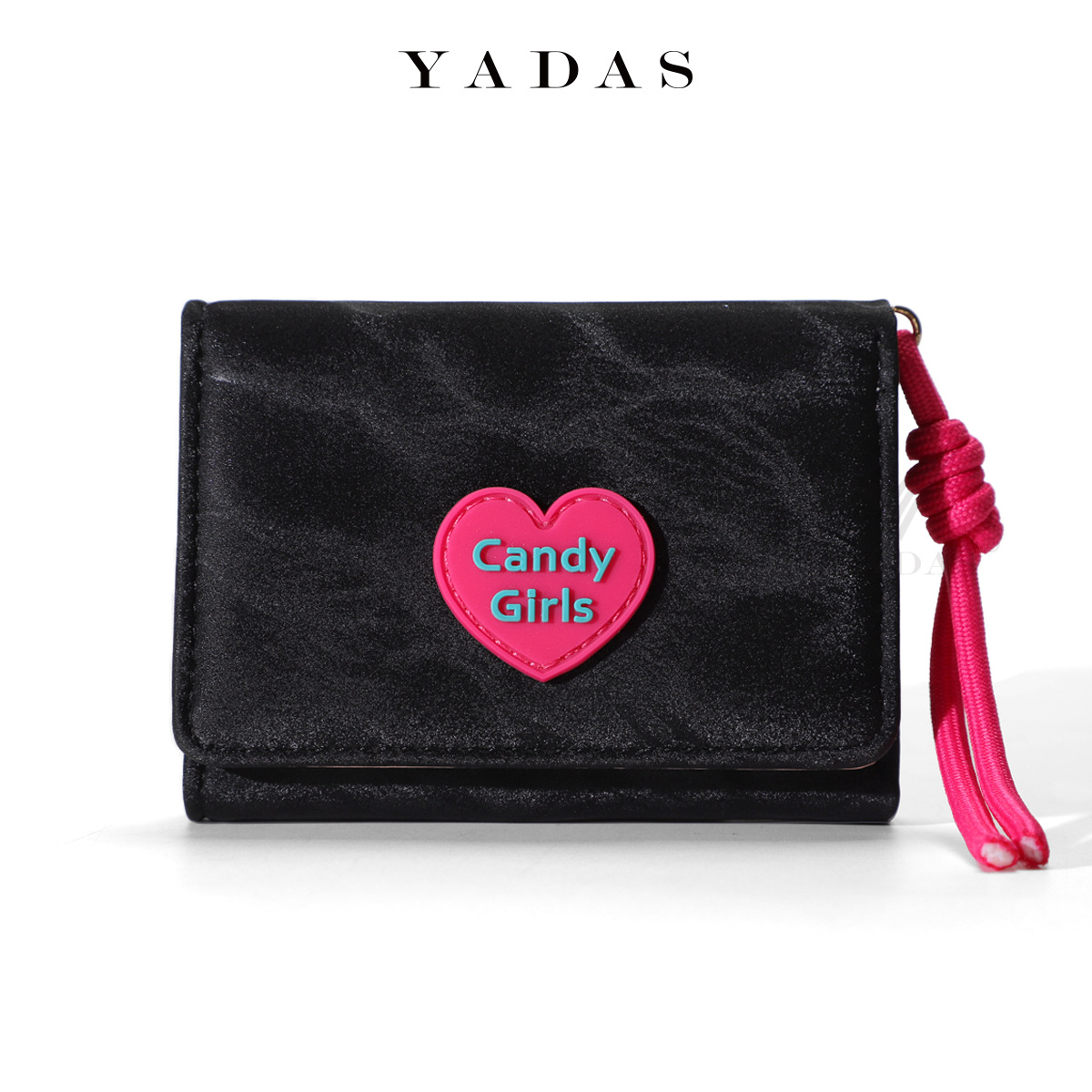 Cartera de cuerda ~ coreana INS amor caramelo billetera de mujer simple corta billetera de mujer al por mayor 30% descuento estudiantes