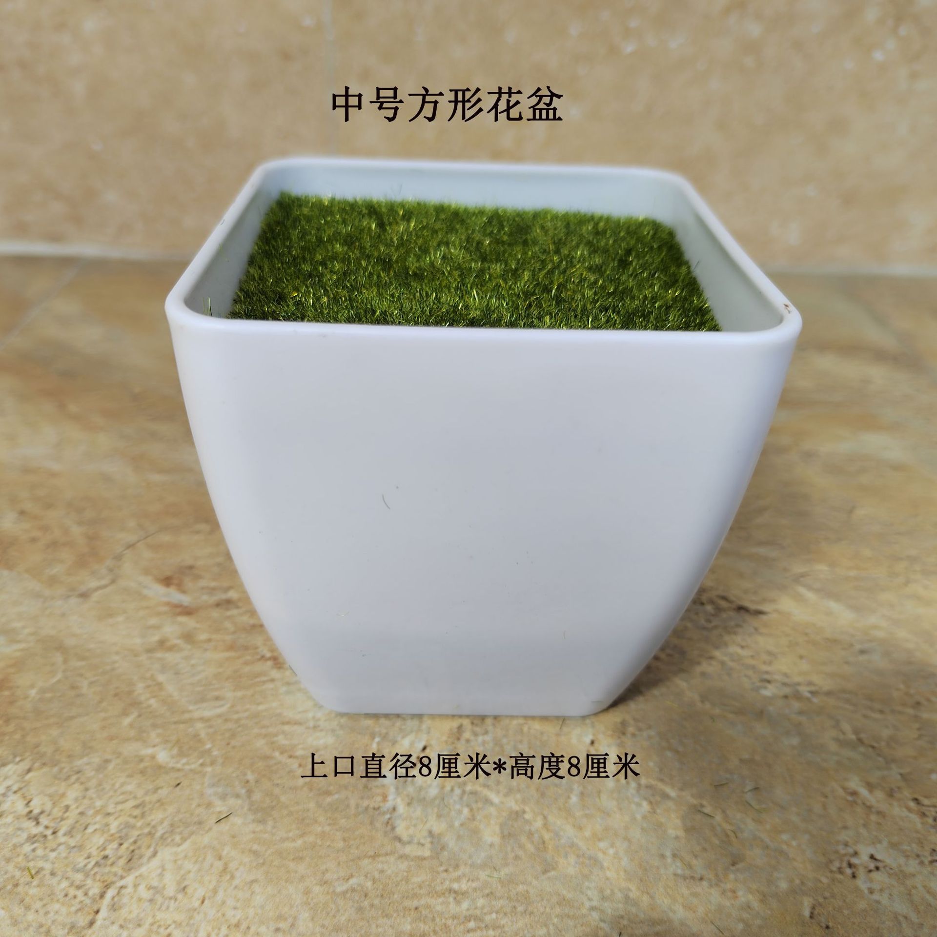 중간 사각형 화분