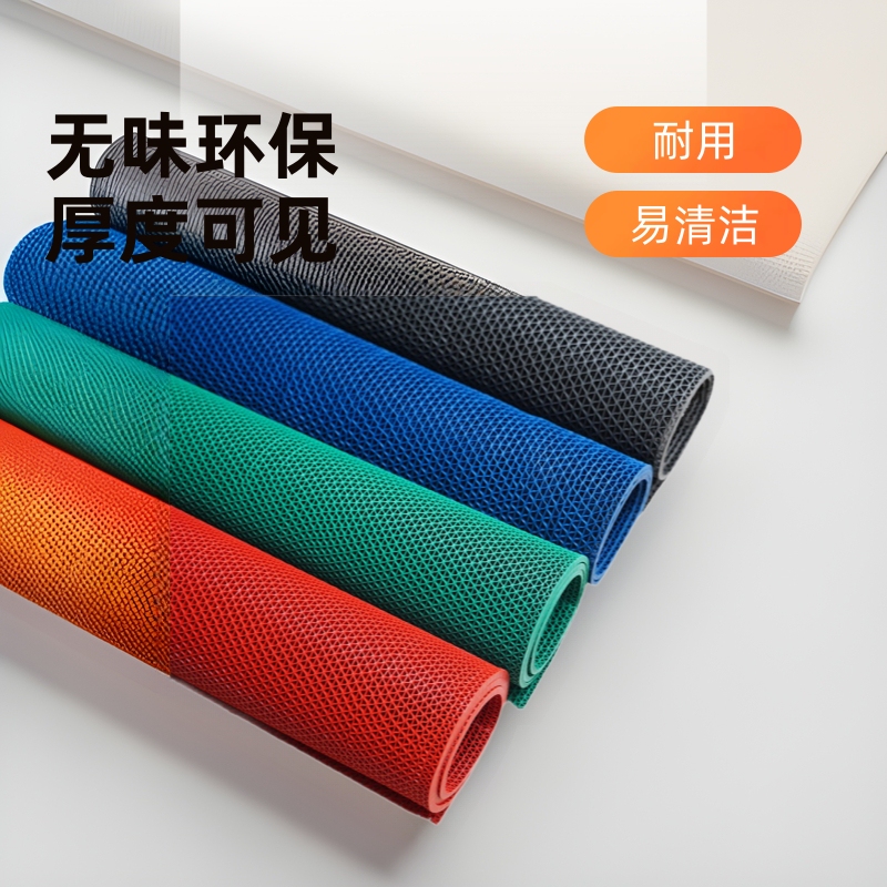 Pvc Anti-Slip Floor Mat Anti-Fall Kitchen Bathroom Mat Hollow Waterproof Swimming Pool Square Bathroom Toilet Carpet