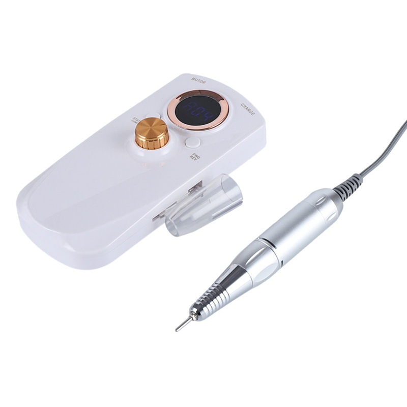 Nuevo mini LED lámpara de uñas portátil de almacenamiento eléctrico removedor de uñas pluma eléctrica pulidor de uñas