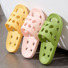 Bathroom Leaking Slippers Women Quick-Drying Shoes Anti-Slip Home Hollow Hole Hole Hole Bath Slippers Men Indoor Home New Style