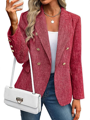Amazon New Women's Fashion Pure Color Suit Autumn Simple Style Streetwear Blazer