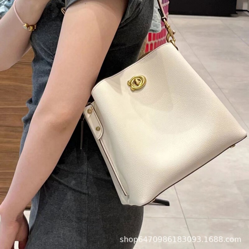 2024 Kojia Willow Bucket Bag Pebbled Laminated Fashion Versatile Satchel Shoulder Crossbody Bag Wide Shoulder Strap 2024 Kojia Willow Bucket Bag Pebbled Laminated Fashion Versatile Satchel Shoulder Crossbody Bag Wide Shoulder Strap