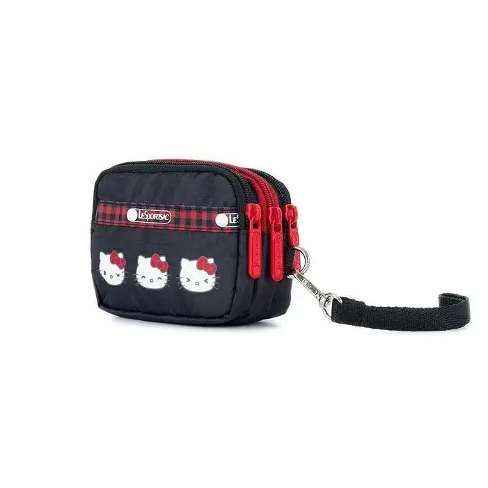 Hello Kitty Three-Zipper Coin Purse, Cute Cartoon Storage Bag, Portable Id Card Holder, Pendant Bag Hello Kitty Three-Zipper Coin Purse, Cute Cartoon Storage Bag, Portable Id Card Holder, Pendant Bag