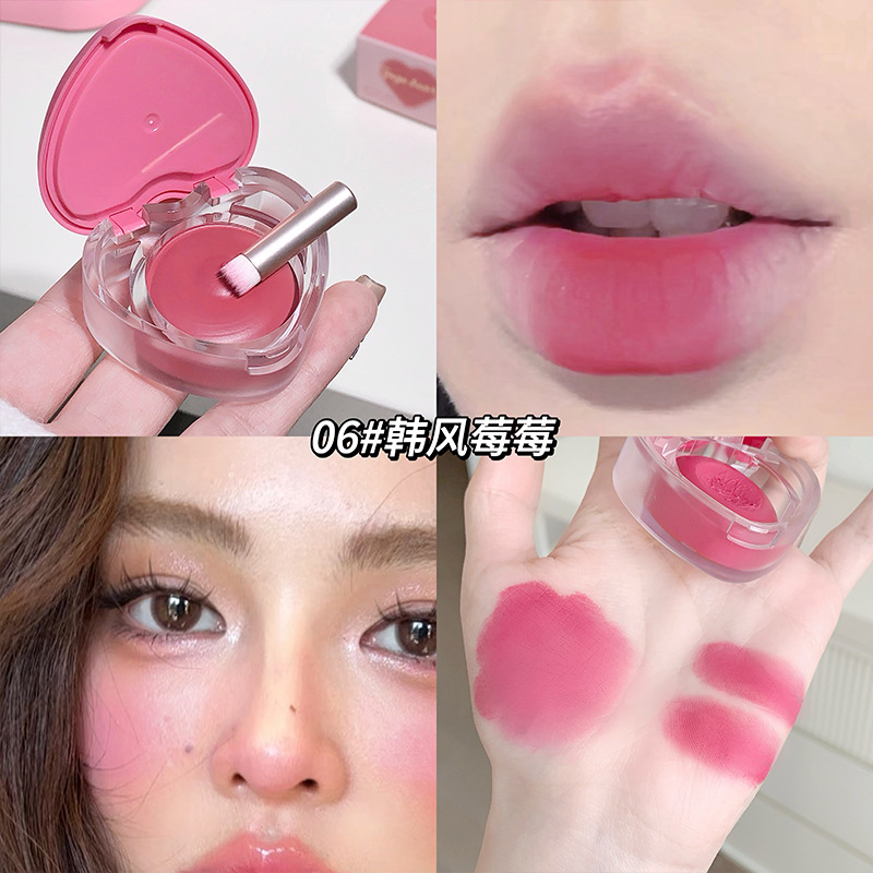 Gogo Bear Love Lip and Cheek Cream, un lápiz labial transparente, un lápiz labial transparente, un lápiz labial blanco y suave.