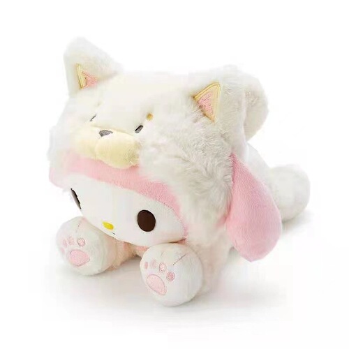 Sanrio sanrio Shiba Inu cross-dressing cinnamon dog Kuromi Melody plush doll pendant small doll claw machine