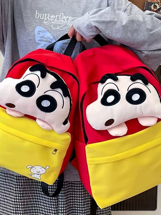 Cartoon crayons, cute doll, school bag for elementary school students, Korean style, worn on the shoulder