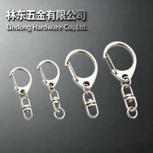 C扣钥匙链金色钥匙扣挂8字扣锌合金D字扣挂龙虾扣diy挂件配件批发