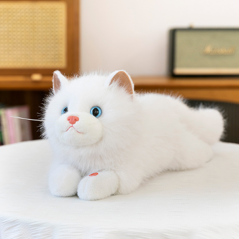 新款慵懒猫毛绒玩具仿真小猫玩偶抱枕会叫布偶猫公仔儿童女生礼物|undefined