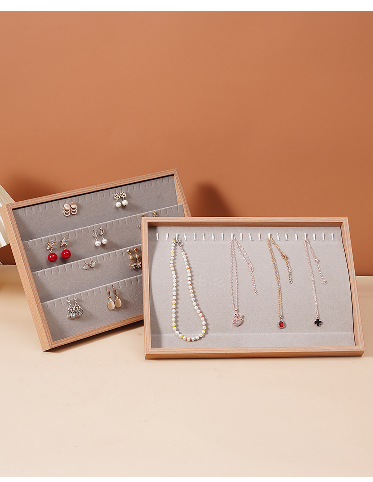 311g Weight Jewelry Display Classification 1 Piece Quantity 1 Piece Wood Modern Style Solid Color Jewelry Display