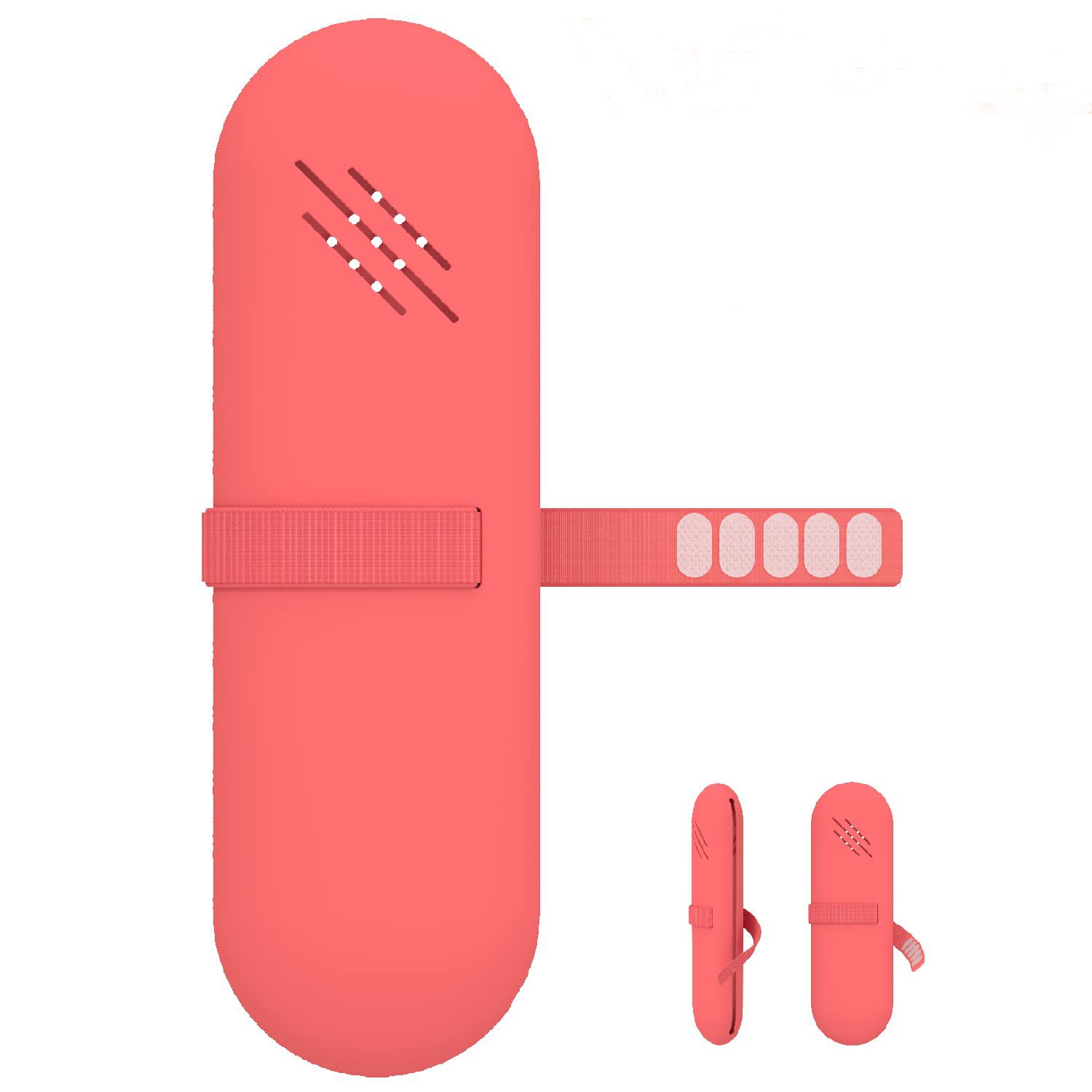 Amazon Venta caliente bolsa de almacenamiento de cepillo de maquillaje bolsa de cosméticos de silicona bolsa de viaje bolsa de cepillo de maquillaje a prueba de polvo caja de almacenamiento multifuncional