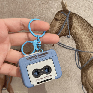 Cross-border Retro Recorder Mini Recordable Fun Music Box Ornaments Keychain Pendant Audio Mini Retro