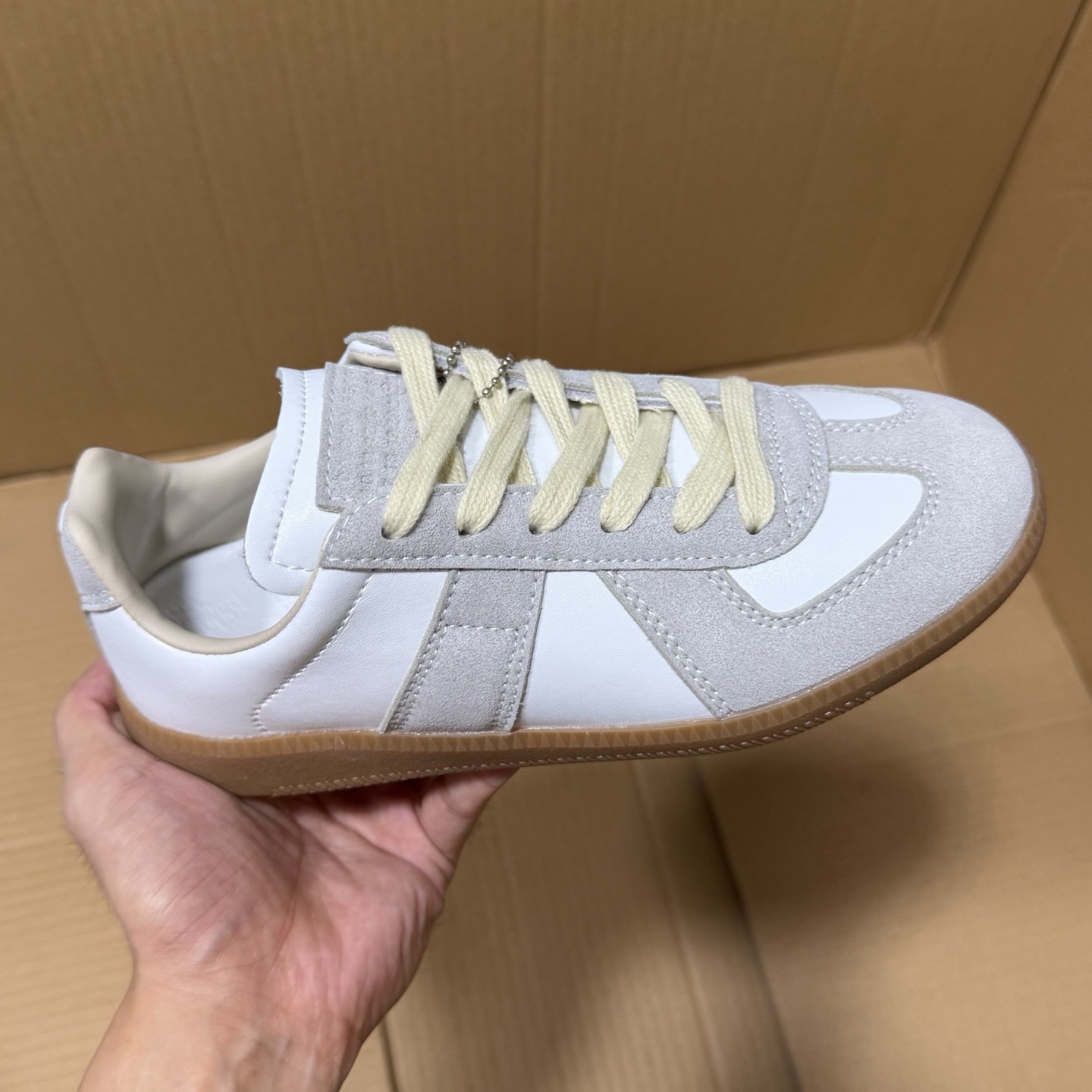 Putian shoes, cross-border men's and women's German training shoes, retro color-block design, flat sole, soft sole, versatile casual sneakers, genuine leather, breathable, for sports