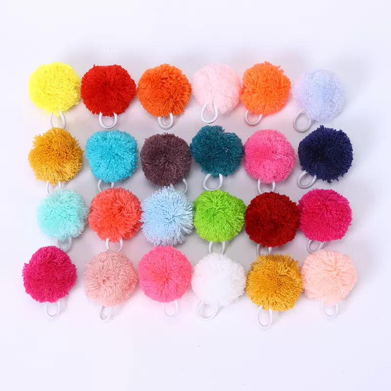 厂家供应手工DIY饰品配件彩色开司米毛球毛线球服装辅料现货批发
