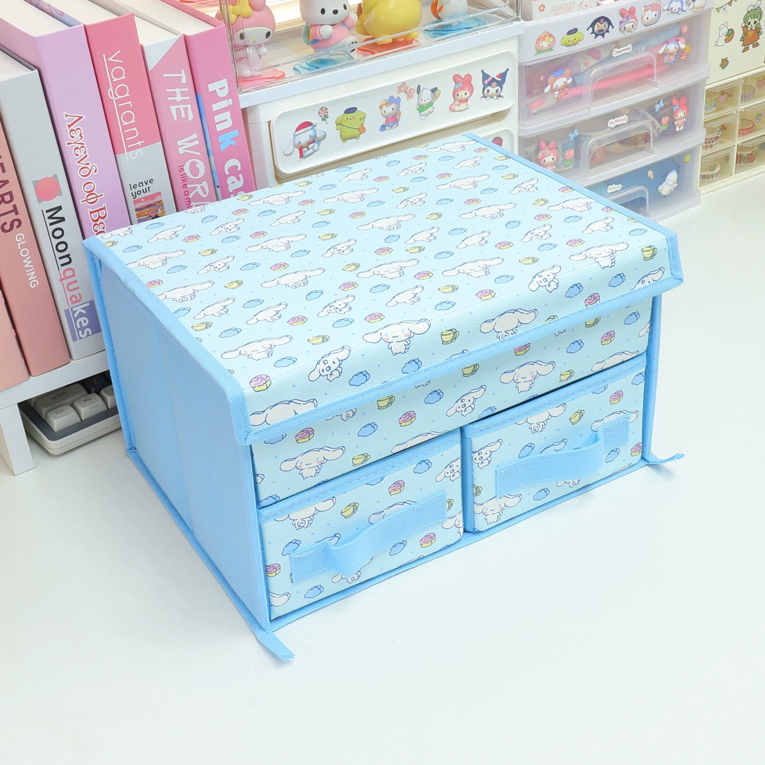 Cartoon cloth, underwear, double-layer storage box, bra, socks, foldable stationery