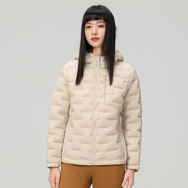 2025 nueva chaqueta de pluma de cuello vertical para mujeres invierno 90 vello a prueba de viento caliente delgado y ligero abrigo de pluma para hombres