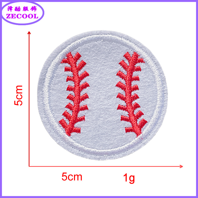 펠트 바닥 * 흰색 * 야구 야구 * 높은 5cm * 자수
