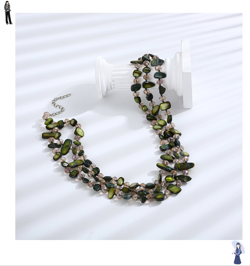 105g Weight Necklace Classification Shell Chain Material Beaded Chain Chain Type 1 Piece Quantity Holiday, Travel Occasion Shell Material Geometric Pattern Women's Gender Vacation, Simple Style Style Vacation Simple Style Geometric Shell Beaded Chain Beaded Necklaces Wholesale 2